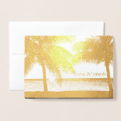 Carte Dorée My Island Love (Devant avec enveloppe)