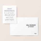 Carte Dorée Naughty Groom et Groomsman Proposition Agreement (Affichage)