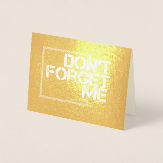 Carte Dorée Ne pas oublier que je garde le contact déclaration (Devant)