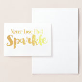 Carte Dorée Ne Perdez Jamais Cette Étincelle (Affichage)