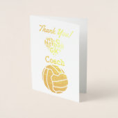 Carte Dorée Netball Coach Merci Or (Devant)