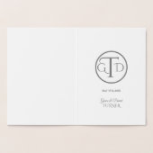 Carte Dorée Noces de Mariage en Or Feuille 25 Ans (Intérieur)