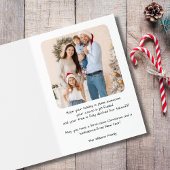 Carte Dorée Noël Avion Flocon de neige Photo Drôle Aviation