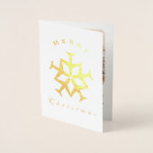 Carte Dorée Noël Avion Flocon de neige Photo Drôle Aviation (Devant)