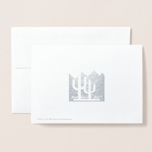 Carte Dorée Noël dans le désert (Derrière avec enveloppe)