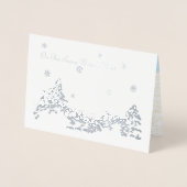 Carte Dorée Noël dans le désert (Devant)