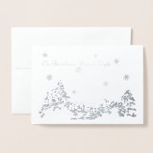 Carte Dorée Noël dans le désert (Devant avec enveloppe)