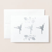 Carte Dorée Noël de Ballerina (Devant avec enveloppe)