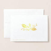 Carte Dorée Noël de Ballerina (Derrière avec enveloppe)