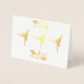 Carte Dorée Noël de Ballerina (Devant)