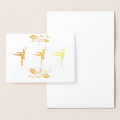 Carte Dorée Noël de Ballerina (Affichage)