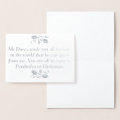 Carte Dorée Noël de la fierté et du préjugé (Affichage)