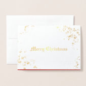 Carte Dorée Noël et Nouvel An (Devant avec enveloppe)