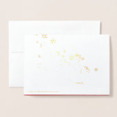 Carte Dorée Noël et Nouvel An (Derrière avec enveloppe)