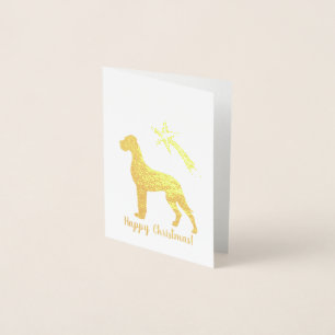 Carte Dorée Noël feuille d'or minimaliste