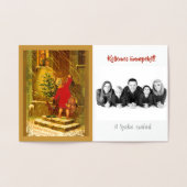 Carte Dorée Noël hongrois de 1896 - or (Intérieur)