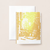 Carte Dorée Noël hongrois de 1896 - or (Derrière avec enveloppe)