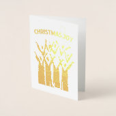 Carte Dorée Noël Joy Elegant (Devant)