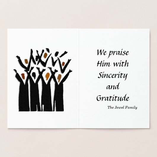 Carte Dorée Noël Joy Elegant (Intérieur)