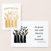 Carte Dorée Noël Joy Elegant (Affichage)