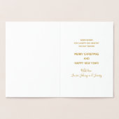 Carte Dorée Noël Nativité Maître Nom de famille (Intérieur)