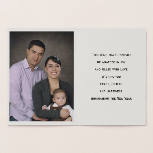 Carte Dorée Noël rétro (Intérieur)