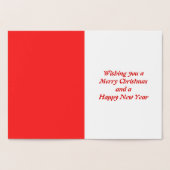 Carte Dorée Noël scandinave Cheval Rocse Custom (Intérieur)