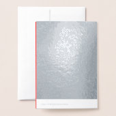 Carte Dorée Noël scandinave Cheval Rocse Custom (Derrière avec enveloppe)