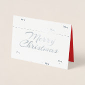 Carte Dorée Noël Sucre de canne d'argent (Devant)