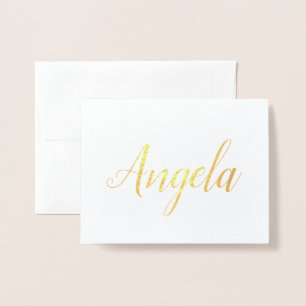 Carte Dorée Nom personnalisé Bridesmaid Angela