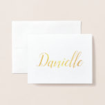 Carte Dorée Nom personnalisé | Bridesmaid | Danielle<br><div class="desc">À l'intérieur pour que vous écriviez vos propres sentiments.</div>