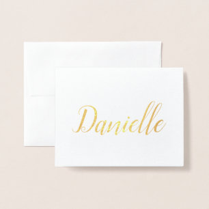 Carte Dorée Nom personnalisé Bridesmaid Danielle