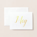 Carte Dorée Nom personnalisé | Bridesmaid | Meg<br><div class="desc">À l'intérieur pour que vous écriviez vos propres sentiments.</div>