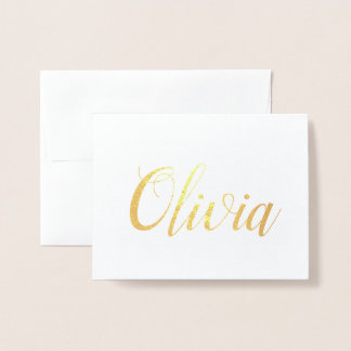 Carte Dorée Nom personnalisé | Bridesmaid | Olivia