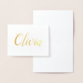 Carte Dorée Nom personnalisé | Bridesmaid | Olivia (Affichage)