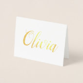 Carte Dorée Nom personnalisé | Bridesmaid | Olivia (Devant)