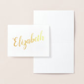 Carte Dorée Nom personnalisé | Papeterie de Bridesmaid (Affichage)