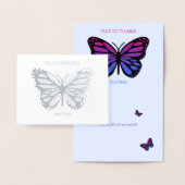 Carte Dorée Nom personnalisé papillon d'anniversaire cumpleano (Affichage)