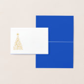 Carte Dorée Nom Place Card Gold Foiled ChristmasTree (Affichage)