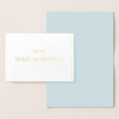 Carte Dorée Note du jour pour ma servante d'honneur (Affichage)