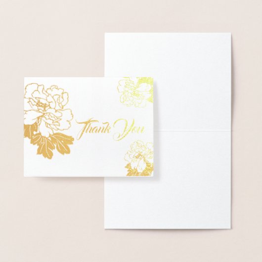 Carte Dorée Note Merci-carte-petite taille (Affichage)