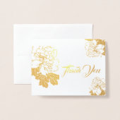 Carte Dorée Note Merci-carte-petite taille (Devant avec enveloppe)