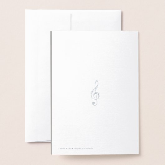 Carte Dorée note musicale (Derrière avec enveloppe)
