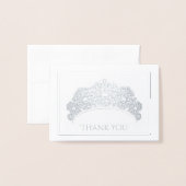 Carte Dorée Note Taille Merci-Mini (Devant avec enveloppe)