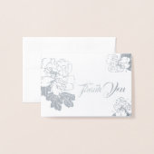 Carte Dorée Note Taille Merci-Mini (Devant avec enveloppe)