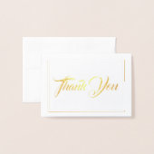 Carte Dorée Note Taille Merci-Mini (Devant avec enveloppe)
