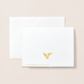 Carte Dorée Notre premier Noel saint baies d'or de Noël (Derrière avec enveloppe)