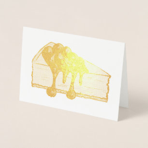 Carte Dorée Nourriture en tranches de gâteau au fromage de New