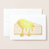 Carte Dorée Nourriture en tranches de gâteau au fromage de New (Devant avec enveloppe)