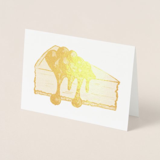 Carte Dorée Nourriture en tranches de gâteau au fromage de New (Devant)